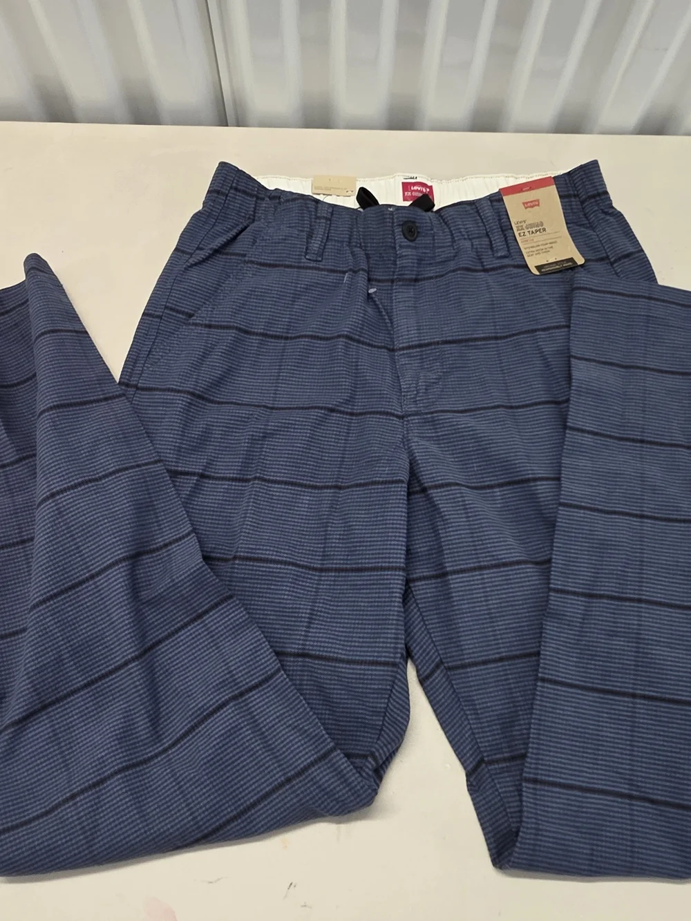 Levi's XX Chino EX Taper Men's Pants Small Stretch . New w/ Tag Blue Plaid